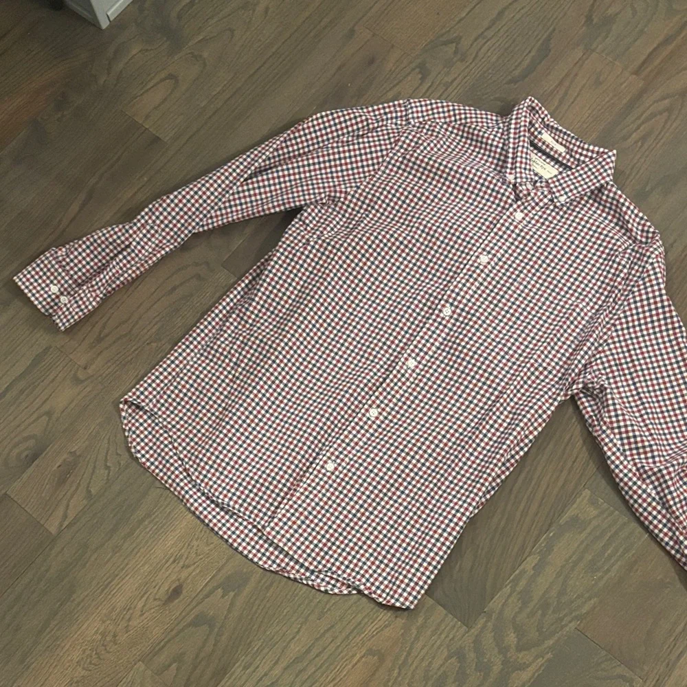 Hawker Rye Stretch Oxford Men's Red and Blue Checkered Shirt - Size Large - Picture 7 of 7